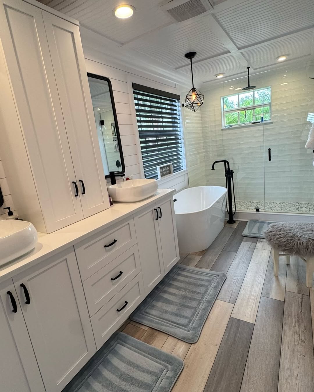 Spotless, beautifully cleaned master bathroom